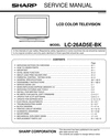 Thumbnail Sharp LC-26-AD5E-BK  lcd tv , Original Service Manual