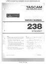 Thumbnail Tascam 238 syncaset  Cassette Deck , Service Manual