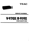Thumbnail Teac R-919-X & V-970-X Cassette Deck , Service Manual
