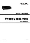 Thumbnail Teac V-900X , V-800X , V-700 Cassette Deck , Service Manual
