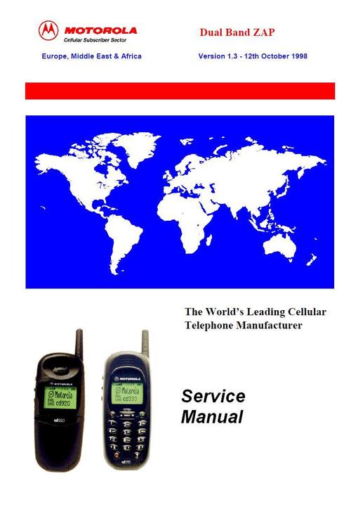 Product picture Motorola CD-920 & 930 mobile phone , level 3 Service Manual