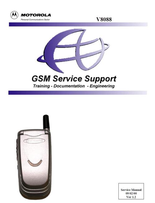Product picture Motorola V-8088 mobile phone , level 1,2 & 3 Service Manual