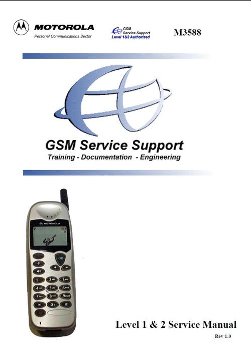 Product picture Motorola M-3588 mobile phone , level 1 & 2 Service Manual