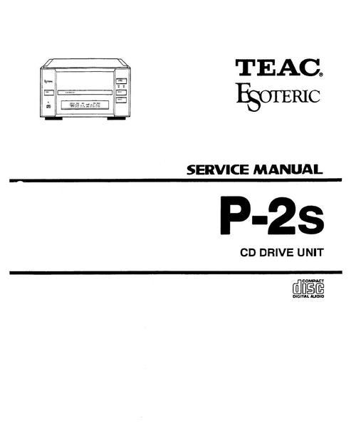 Product picture Teac P-2-S cd drive unit , Service Manual