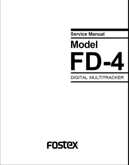 Product picture Fostex FD-4 Digital Multitracker , Service Manual 