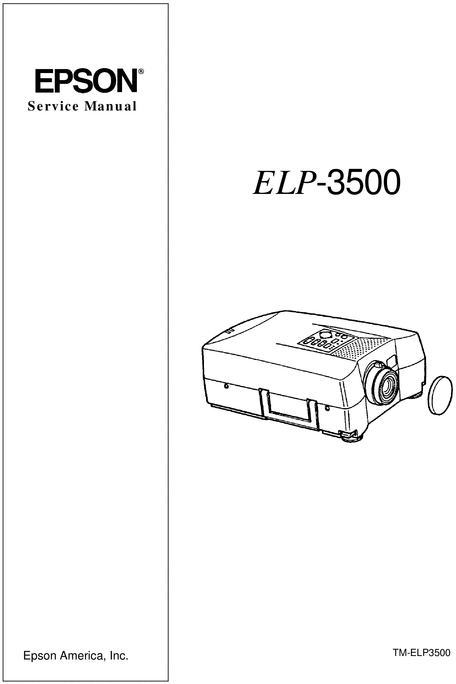 Product picture Epson Elp-3500 , Projector Original Service Manual 