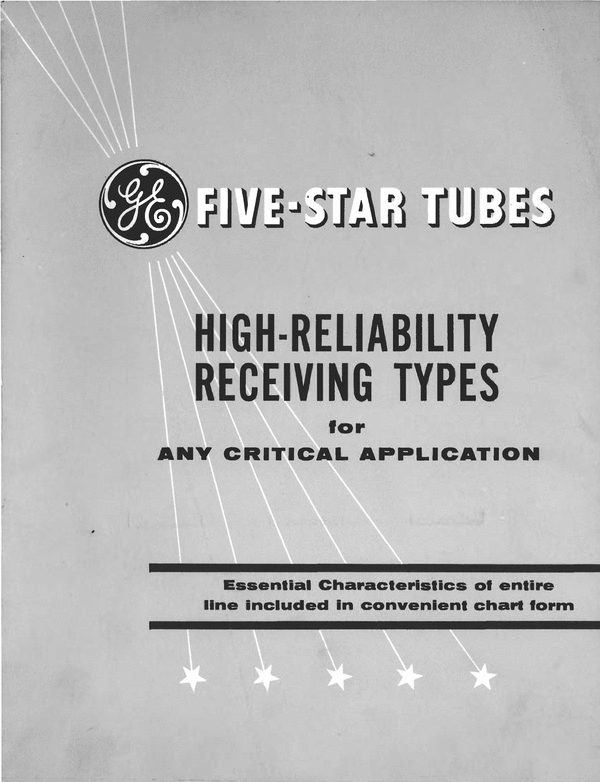 Product picture General Electric , 5 Star Tubes  Characteristics Catalog