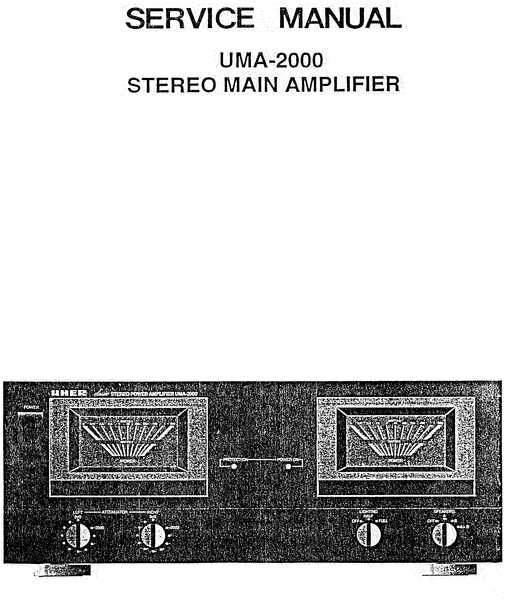 Product picture Uher UMA-2000 ,  Service Manual 